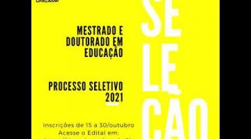 Imagem do vídeo "Processo seletivo para Mestrado e Doutorado em Educação 2021 (FE-Unicamp)"