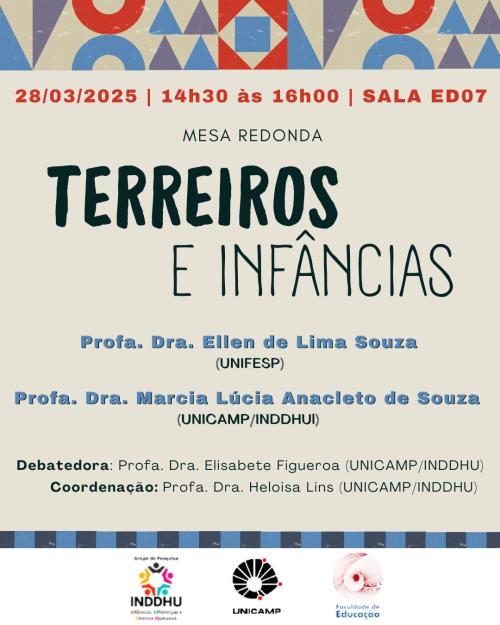 Cartaz do evento "Terreiros e Infâncias"