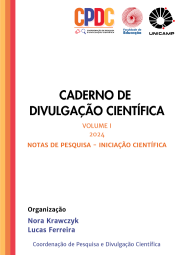 Capa do Caderno de Divulgaçãi Científica Vol. 1