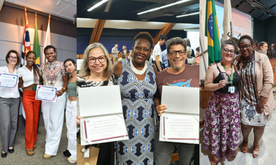 Da esquerda para direita: prêmio PIBID, prêmios docentes e Prêmio PAEPE