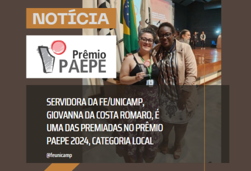 Servidora Giovanna da C. Romaro e a Diretora da FE, Profa. Dra. Débora C. Jeffrey