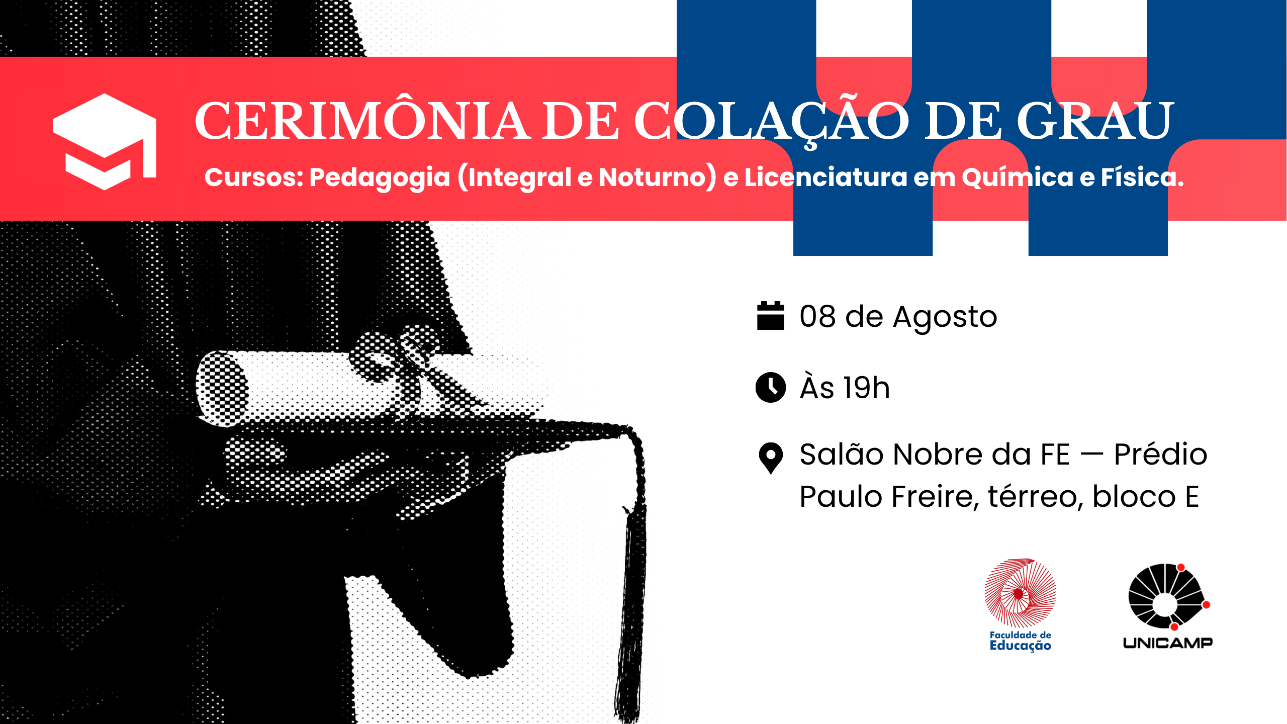 Banner da Colação de Grau da FE