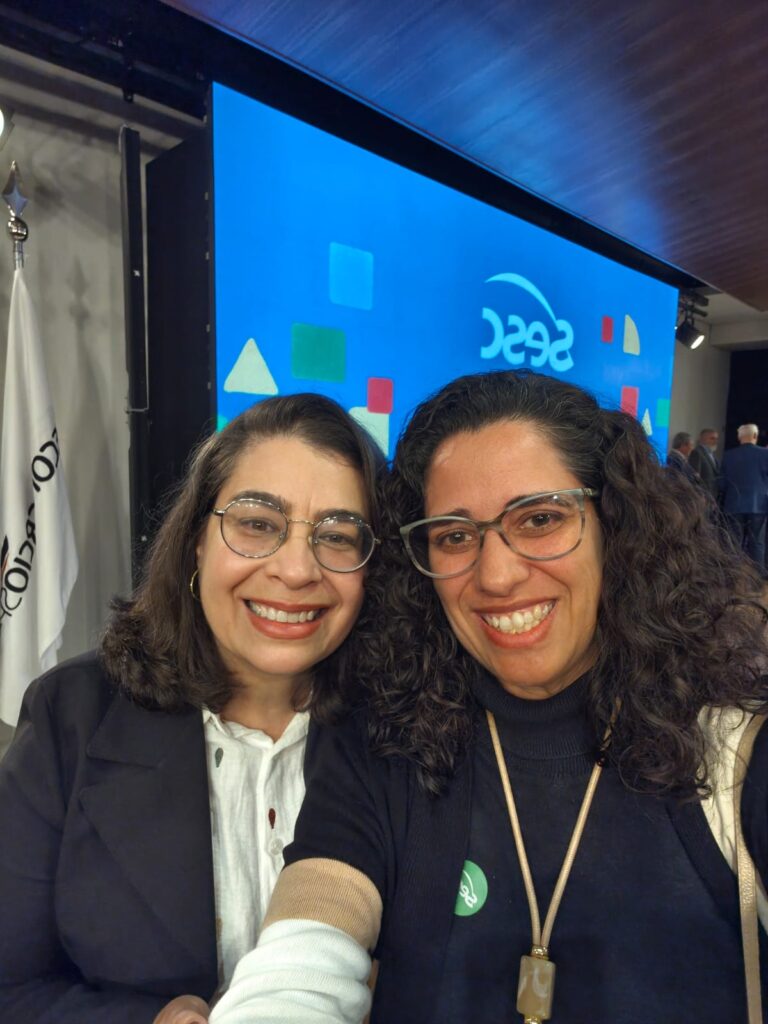 Andrea Fonseca, diretora do Centro de Desenvolvimento Infantil do Sesc e Professora Gabriela Tebet,